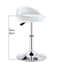 Ljings Sgabelli da Cucina Sedie da Pranzo, Sgabello da Bar Girevole Regolabile di semplicità Moderna, con Schienale Arrotondato E Base Cromata,G