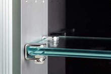 Generisch Neptun Primo armadio a specchio in alluminio, lampada a LED, parete posteriore a specchio, 800 x 700 x 155 mm