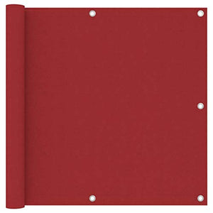 vidaXL Paravento da Balcone Rosso 90x600 cm in Tessuto Oxford