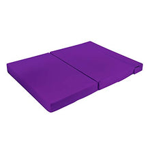 G & H - Materasso pieghevole pieghevole per letto matrimoniale, con rivestimento rimovibile, colore: viola