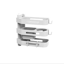 Desire Sky - Mensola triangolare girevole a 3 strati da parete, organizer multifunzione per cucina, bagno