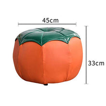 GYPPG Sgabello per modellismo Creativo in Pelle PU, Sgabello per Cambio Scarpe Carino Sgabello per Divano per Bambini Sgabello per poggiapiedi Pouf Basso Sgabello per Divano per Bambini, Mela