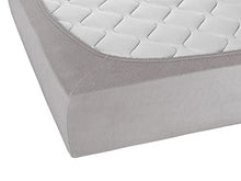 Biberna 0012344 Lenzuolo Frottee-Stretch (Altezza Materasso max. 22 cm) 1X 90X190 cm > 100X200 cm, Grigio Tempesta