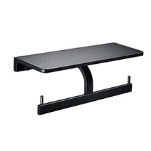PYROJEWEL. Nero Alluminio dello Spazio Bagno Mensola Impermeabile Supporto for Rotolo Storage Rack Telefono Rack a Parete Piazza Rack