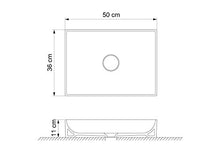 VE.CA-ITALY LAVABO DA APPOGGIO FLOPPY 50 CM IN CERAMICA BIANCA ARREDO BAGNO DESIGN ALTA QUALITA'