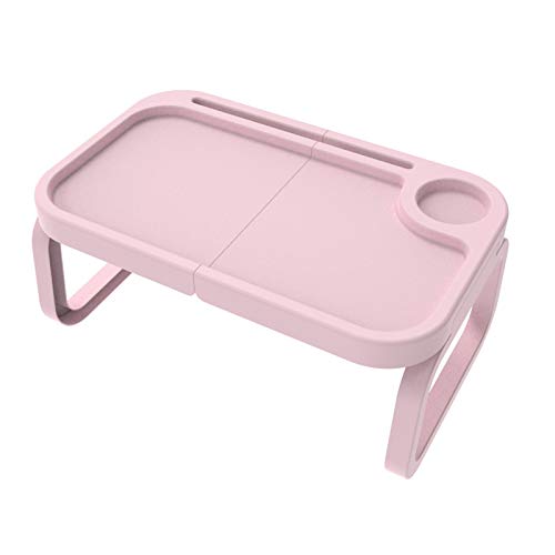 Moda tavolino Pieghevole Vassoio Letto della Colazione Scrivania per Laptop Tavolo Multifunzione Porta Telefono per Vassoio Snack Divano Letto Ufficio,Rosa