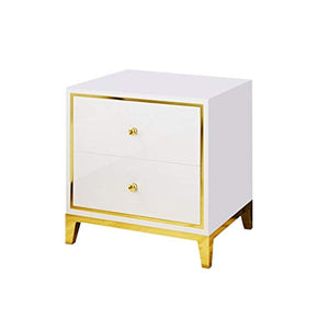 Comodino Nordico, Armadio Moderno Semplice Luce armadietto Camera da Letto Letto Rete Vernice Rossa Piccolo cassetto FANJIANI