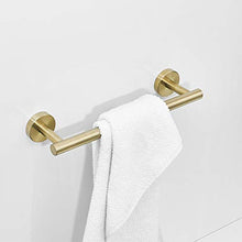 BigBig Home Portasciugamani in oro, porta asciugamani da bagno, supporto da parete in acciaio inox spazzolato da 12 pollici SUS304
