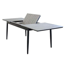 Milani Home s.r.l.s. Tavolo da Giardino Allungabile in Alluminio E Polywood 160/240 X 90 Colore Antracite,Grigio