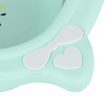 Bacino di lavaggio e scarico, lavabo per piedi con faccia in cartone animato, per bambini e neonati per casa, cucina, viaggi all'aperto(green)