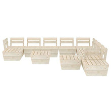 SKM Set Divani da Giardino su Pallet 12 pz in Legno Abete Impregnato