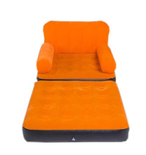 HongTeng Divani Divano Gonfiabile della Pelle Scamosciata Singolo Divano Pigro casa Esterna Campeggio Portatile Letto Siesta Sedile + Pompa elettrica 64 × 191 × 97 cm