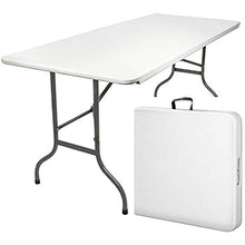 MaxxGarden - Tavolo da giardino in plastica, pieghevole, 180 x 75 x 74 cm, colore: bianco