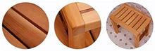 Sgabello da Bagno JUNshower feci Scarpe Sgabello/Bagno Sgabelli for Anziani disabili Adulti e Le Donne Incinte Antisdrucciolevole umidità HighQuality Wood (Dimensioni: 43 × 33 × 50 cm)