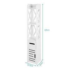 GOTOTOP Armadietto da bagno con 2 livelli ausiliari impermeabile, organizer per stanze, 120 x 22 x 22,5 cm