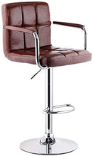 HLL Sedie, Sgabelli Girevoli Regolabili Con Alzata A Gas, Con Braccioli E Schienale In Pelle Cera A Olio Decorativa Base Extra Large Opzione 2 Altezza,63-83 cm