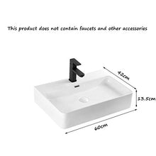 William 337 WYZ Lavandino del Bagno, Piazza Ultrasottile Bacino di Arte del controsoffitto della Famiglia Lavabo Art Bacino (Senza Rubinetto) -60x42x13.5cm Room