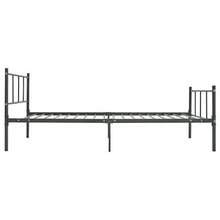 BIGTO - Struttura letto in metallo acciaio per camera da letto, colore: grigio, 90 x 200 cm