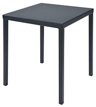 RD ITALIA Tavolo da Giardino 80x80 cm in Acciaio Dorio Antracite