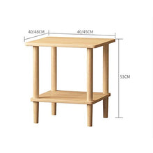 LICHUAN - Tavolino da comodino con mensola, in legno, per soggiorno, divano, comodino, comodino, comodino, facile da montare
