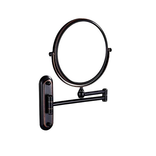 GUOJINE Specchio for Il Trucco da Bagno Pieghevole, 1x / 3X Specchio Ingranditore A Parete Rotante Appeso Specchio Telescopico for Barba Specchio Cosmetico Bilaterale Senza Punzonatura