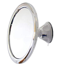 Domeilleur Specchio da barba con ventosa, 360 specchi, piccolo specchio da doccia in metallo cromato, rotondo, per bagno e doccia, colore: argento