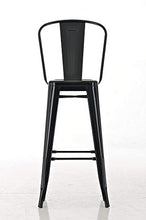 CLP Sgabello Bar Aiden In Metallo Verniciato A Polvere I Sgabello Design Industrial I Sedia Sgabello Da Bancone, Colore:nero