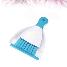 Balacoo Mini Set Scopa E Scopa per Tavolo Scrivania Tastiera da Banco Cane Gatto E Altri Animali Domestici (Blu)