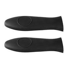 Cabilock 2 Pezzi in Silicone Copri Manico per Padelle Manici Resistenti al Calore per Padelle Bistecchiere Padelle in Ghisa (Nero)