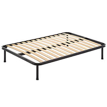 Europrimo Rete Ortopedica Piazza e Mezzo 120x190 CM Struttura in Ferro doghe Legno e Piedi 30 cm Inclusi