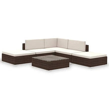 vidaXL Set Divano da Giardino 15 pz in Polyrattan Marrone Sofa con Cuscini