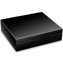 Gymqian Humides Portatile Sigaro Scatola Ufficio Sigaro Cedar Legno Cigar Stoccaggio Scatola Di Stoccaggio per Pianoforte, Può Contenere 25 Sigari Usscale. / Schwarz / 26.5x21.5x7cm