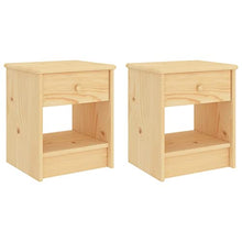 vidaXL Comodini 2 pz Legno Chiaro 35x30x40 cm in Pino Massello