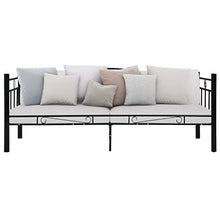 BIGTO - Struttura letto in acciaio per camera da letto, 90 x 200 cm, colore: Nero