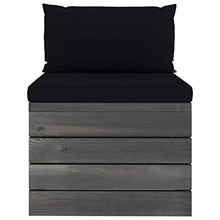 FAMIROSA Set Divani da Giardino su Pallet 6 pz con Cuscini Massello Pino-1894