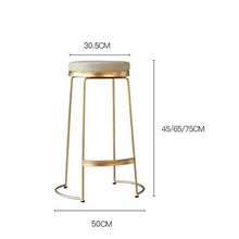 Yxsd Bar sgabello da cucina presiede i piedini di metallo rotonda Sedile Sedia da pranzo for la prima colazione bancone e casa semplice Ferro Modern Cafe di svago di alta vento coperta sgabelli for es