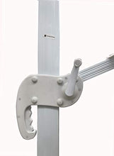 MICHELE SOGARI Ombrellone da Giardino 3X4 Bianco Base Decentrata Alluminio 3 X 4 Telo Poliestere e Rotazione 360 gr - Total White (ombrellone)