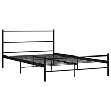 BIGTO - Struttura letto in acciaio per camera da letto, 160 x 200 cm, colore: Nero