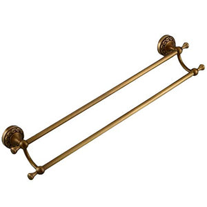 Portasciugamano Portasciugamani a doppia asta portasciugamani antico a 2 strati portasciugamani accessori da bagno in ottone