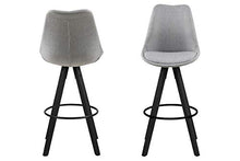 Amazon Brand - Movian Arendsee - Set da 2 sgabelli da bar, 55 x 48,5 x 111,5 cm, grigio