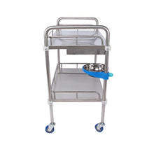 Carrello Medico A Doppio Strato, Carrello per Strumenti per Trattamenti Chirurgici,Carrello Professionale Multifunzionale per Bellezza/Tatuaggio/Spa,Veicoli per Il Cambio di Salvataggio, Carico 120