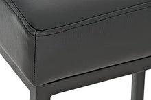 CLP Sgabello Bar Montreal Imbottito In Similpelle I Sgabello Panchetto Design Cucina o Bar Telaio 4 Gambe Alt 85 CM, Colore:nero, Colore del telaio:nero