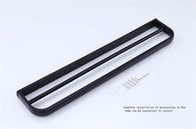 SYue Porta Asciugamani in Rame Pieno, portasciugamani Nero, portasciugamani da Bagno Spazzolato Porta Asciugamani a Parete Rail 57 cm (22 Pollici)