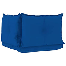 vidaXL Cuscini per Divano Pallet 3 pz Blu Reale in Tessuto