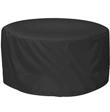 YULIAN Mobili da Giardino Coperture Rotonde 130x71cm, Terrazza Arredo Copertura Set Impermeabile, Tornel Pendere 420D Tavoli e sedie ad Alte Prestazioni Set combinati, Orlo Regolabile, Nero