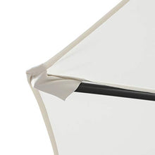 Outsunny Ombrellone Decentrato Angolazione Regolabile Girevole a 360 da Giardino Poliestere Φ294x248cm Bianco Crema