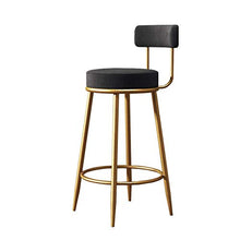 Sgabello Da Bar 25 "/ 29" Contemporary velluto imbottito cucina pranzo Sedia, Spugna schienale e poggiapiedi, Bar sedia contatore for Bar Caffetteria Bistro Ristorante Bar Chair Max.Caricare 400lb Ner