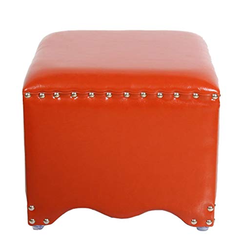 Mobili per la casa e Giardino Sgabello Imbottito in Stile Europeo per Sgabello/Trucco/Sgabello per Divano Quadrato per tavolino Soggiorno Rosso Ottomani da Cucina