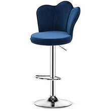 Sgabello da Bar con Schienale e Poggiapiedi-Sedia Alta Girevole a 360 ° Regolabile in Altezza,Base in Acciaio Cromato da 16inch,per Cucina Ristorante Bar(Caricabile 130kg)