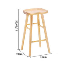 XIN CHANG LWH Sgabelli da Bar in Legno, con poggiapiedi Domestico Sgabello da Bar da Stiro Colazione da Cucina da Cucina sgabelli da Bar (Color : B, Size : 75CM)